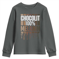 Funny Chocolit 100% Youth Sweatshirt African American Melanin Black Pride