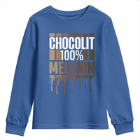 Funny Chocolit 100% Youth Sweatshirt African American Melanin Black Pride