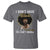 Proud Black African American T Shirt I Don't Have Attitude I've Got A Personality Glitter Print