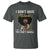 Proud Black African American T Shirt I Don't Have Attitude I've Got A Personality Glitter Print