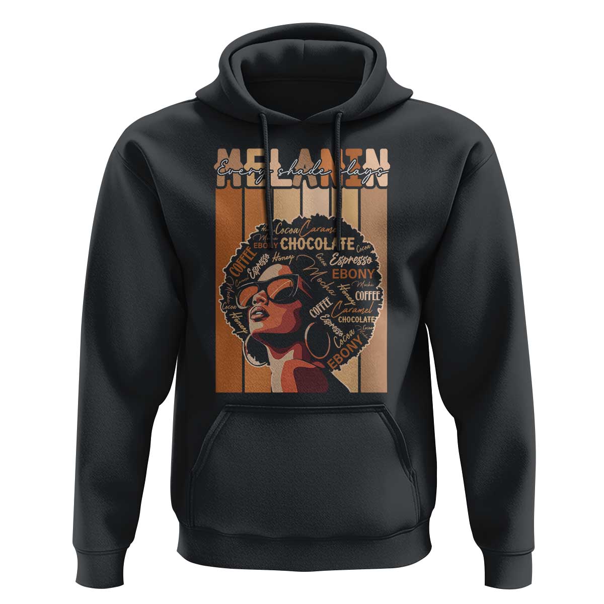Melanin Every Shade Slays Hoodie Melanin Afro Queen African American Pride