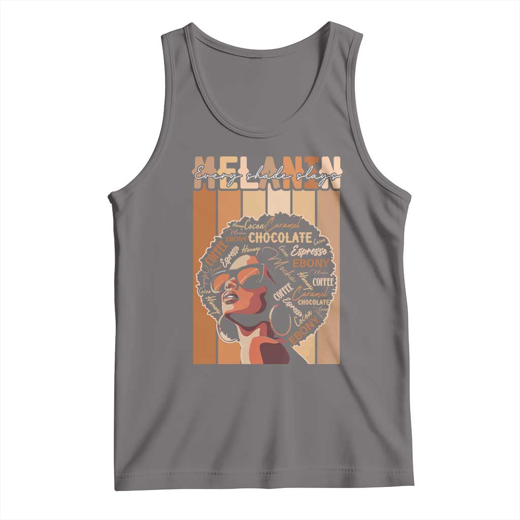 Melanin Every Shade Slays Tank Top Melanin Afro Queen African American Pride