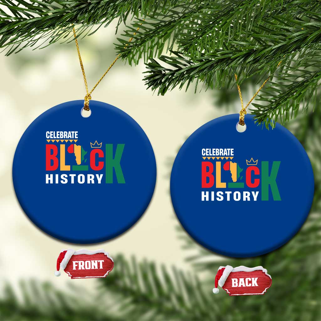 Celebrate Black History Ceramic Ornament African American History Africa Map