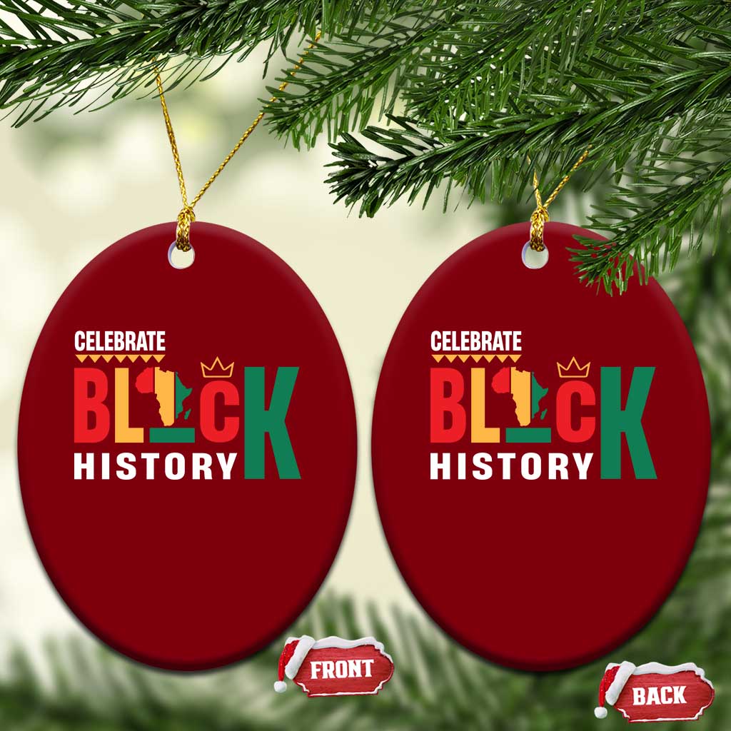 Celebrate Black History Ceramic Ornament African American History Africa Map
