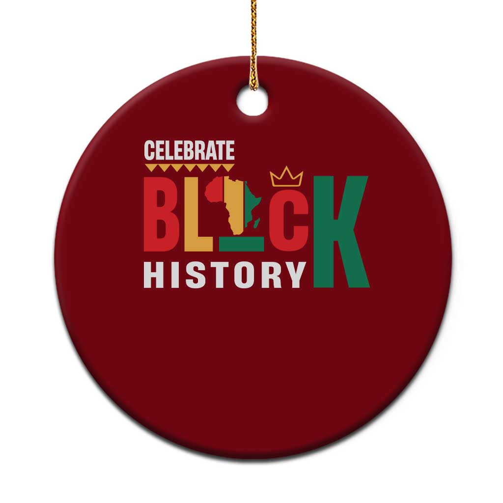Celebrate Black History Ceramic Ornament African American History Africa Map