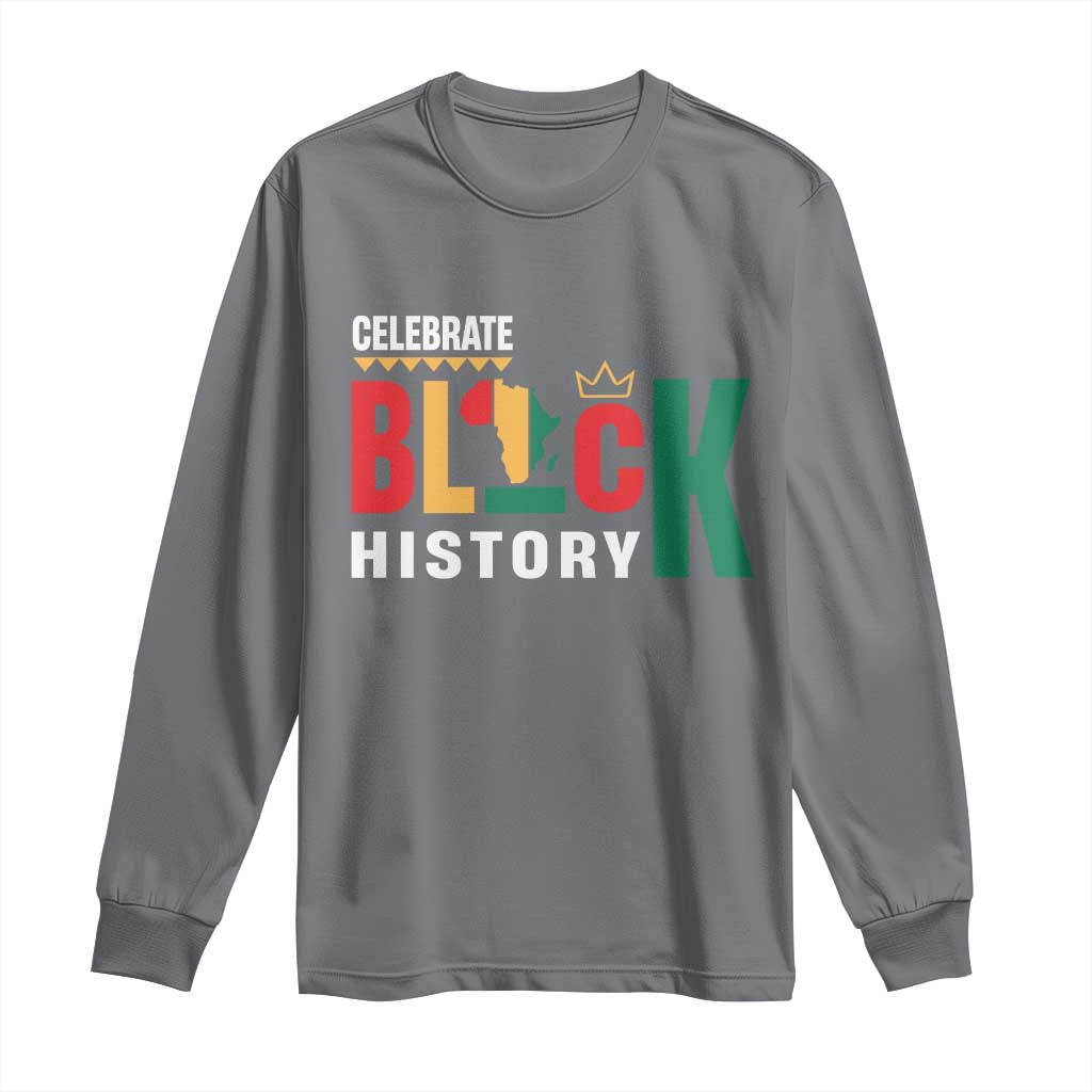 Celebrate Black History Long Sleeve Shirt African American History Africa Map