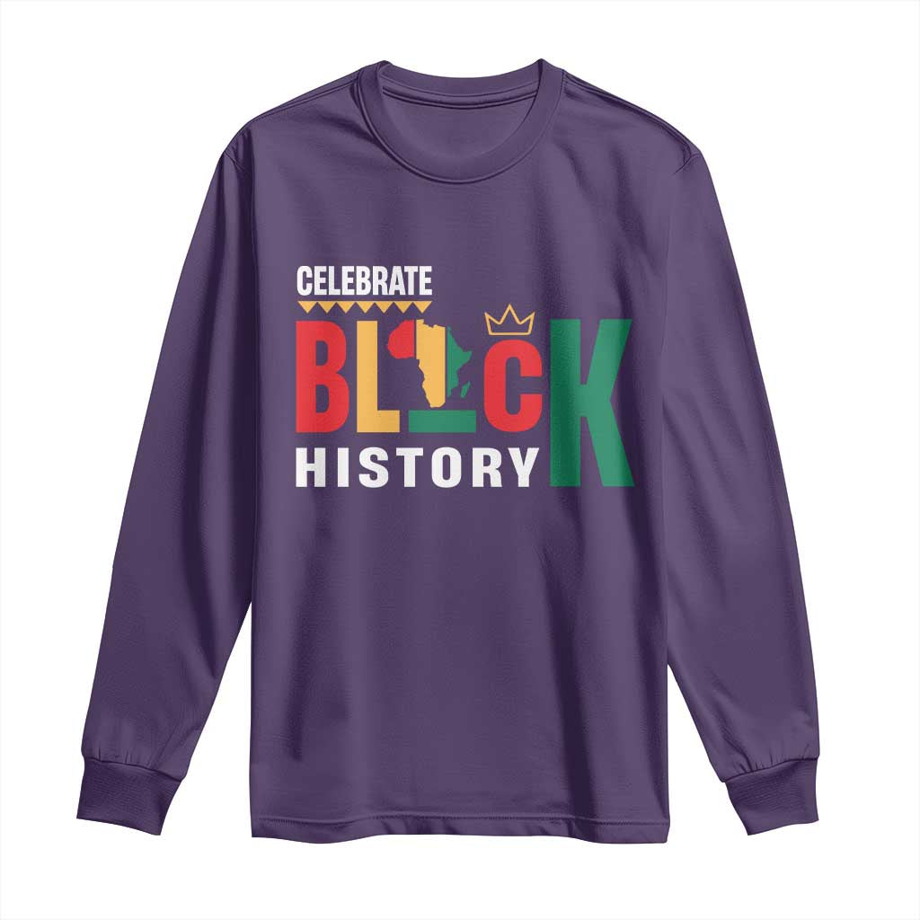 Celebrate Black History Long Sleeve Shirt African American History Africa Map