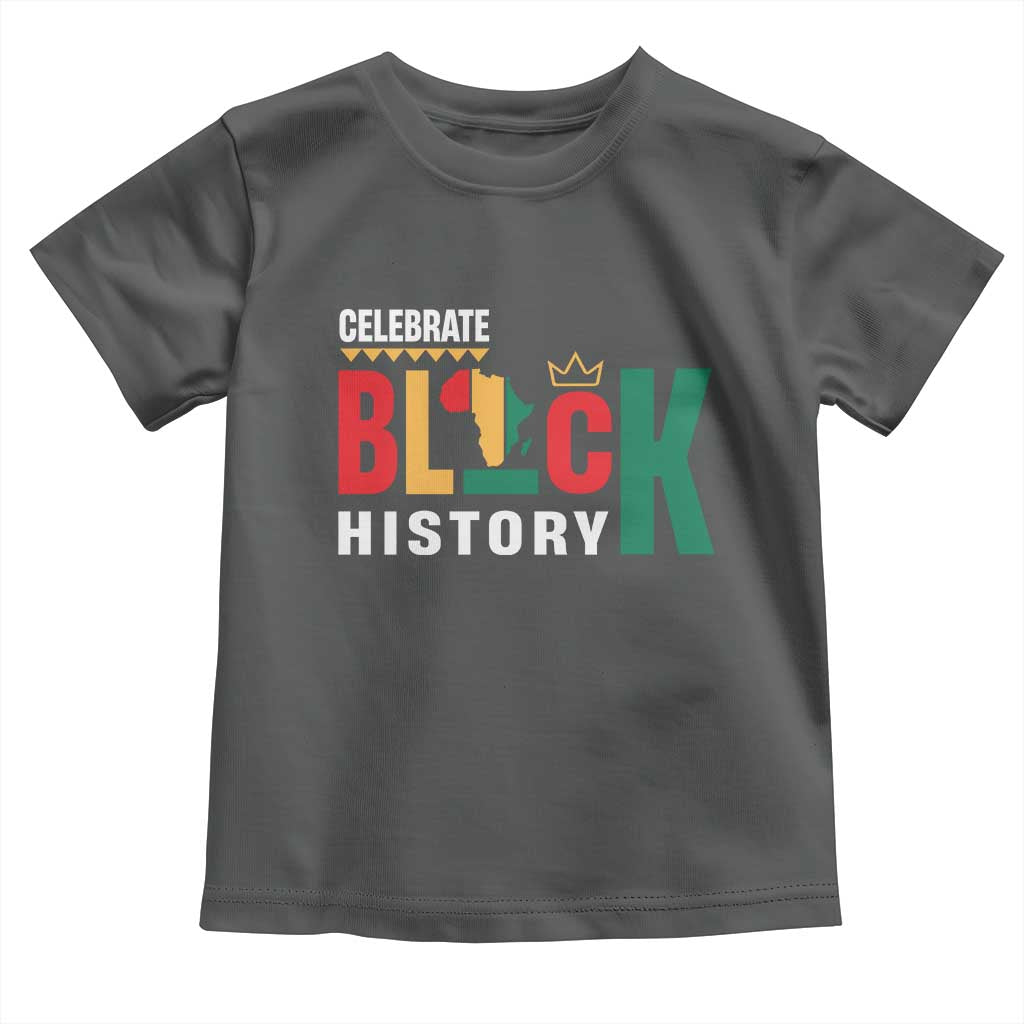 Celebrate Black History Toddler T Shirt African American History Africa Map