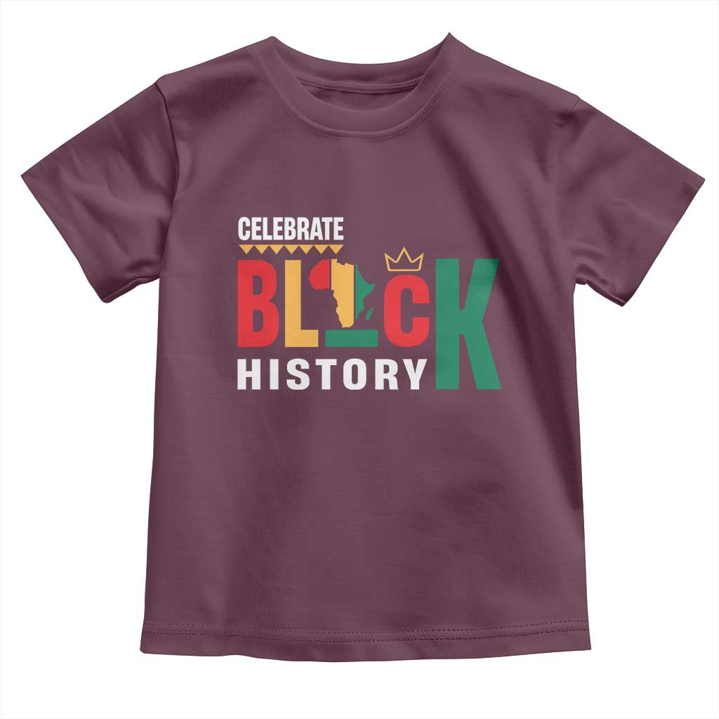 Celebrate Black History Toddler T Shirt African American History Africa Map