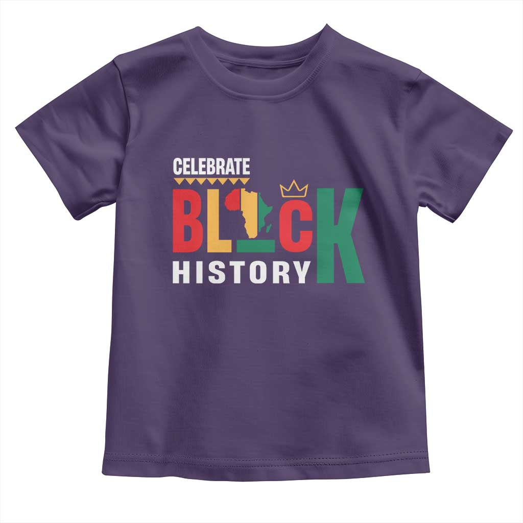 Celebrate Black History Toddler T Shirt African American History Africa Map