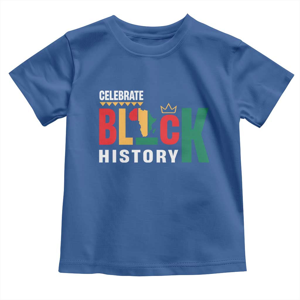 Celebrate Black History Toddler T Shirt African American History Africa Map