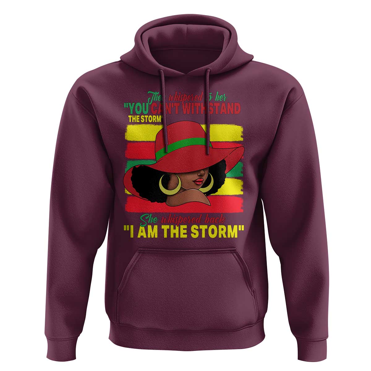 Proud Black African American Hoodie They Whispered To Her You Can't Withstand The Storm Black History Month