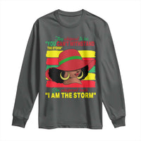 Proud Black African American Long Sleeve Shirt They Whispered To Her You Can't Withstand The Storm Black History Month
