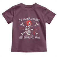 Funny Pirate Toddler T Shirt Its All Fun And Games Until Someone Loses An Eye - Wonder Print Shop