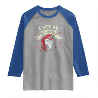 Funny Valentine's Day Pirate Raglan Shirt I Steal Hearts Rose