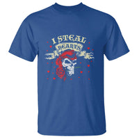 Funny Valentine's Day Pirate T Shirt I Steal Hearts Rose