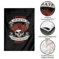 Let The Pirate Shenanigans Begin Garden Flag Funny Crossbones Freebooter - Wonder Print Shop