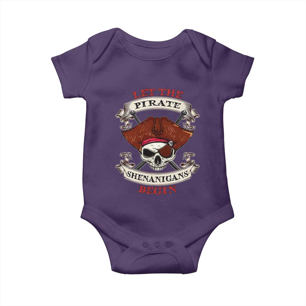 Let The Pirate Shenanigans Begin Baby Onesie Funny Crossbones Freebooter - Wonder Print Shop
