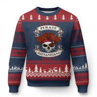 Let The Pirate Shenanigans Begin Ugly Christmas Sweater Funny Crossbones Freebooter - Wonder Print Shop