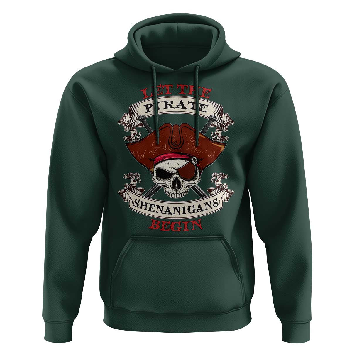 Let The Pirate Shenanigans Begin Hoodie Funny Crossbones Freebooter - Wonder Print Shop