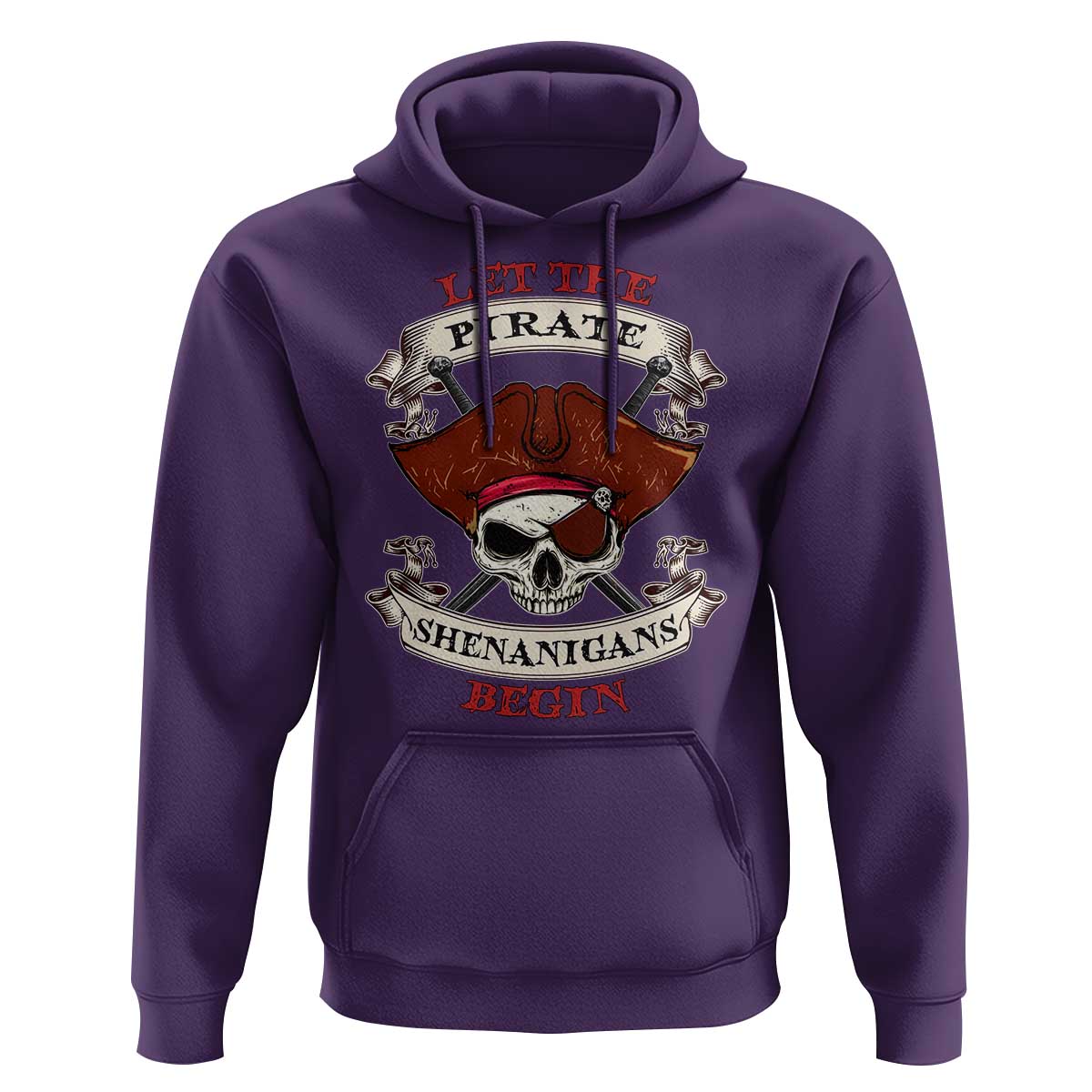 Let The Pirate Shenanigans Begin Hoodie Funny Crossbones Freebooter - Wonder Print Shop