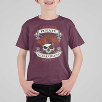 Let The Pirate Shenanigans Begin T Shirt For Kid Funny Crossbones Freebooter - Wonder Print Shop