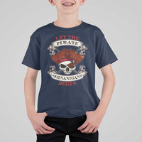 Let The Pirate Shenanigans Begin T Shirt For Kid Funny Crossbones Freebooter - Wonder Print Shop
