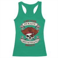 Let The Pirate Shenanigans Begin Racerback Tank Top Funny Crossbones Freebooter - Wonder Print Shop