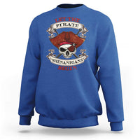 Let The Pirate Shenanigans Begin Sweatshirt Funny Crossbones Freebooter - Wonder Print Shop