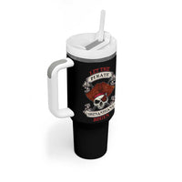 Let The Pirate Shenanigans Begin Tumbler With Handle Funny Crossbones Freebooter - Wonder Print Shop