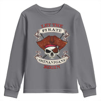 Let The Pirate Shenanigans Begin Youth Sweatshirt Funny Crossbones Freebooter - Wonder Print Shop