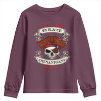 Let The Pirate Shenanigans Begin Youth Sweatshirt Funny Crossbones Freebooter - Wonder Print Shop