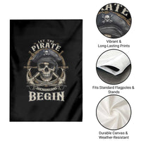 Funny Let The Pirate Shenanigans Begin Garden Flag Vintage Captain Crossbones Freebooter - Wonder Print Shop