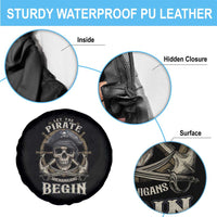 Funny Let The Pirate Shenanigans Begin Spare Tire Cover Vintage Captain Crossbones Freebooter - Wonder Print Shop
