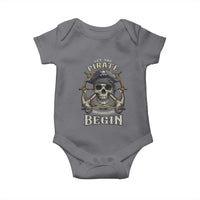 Funny Let The Pirate Shenanigans Begin Baby Onesie Vintage Captain Crossbones Freebooter - Wonder Print Shop