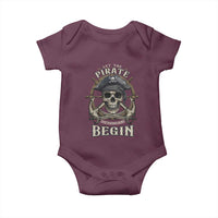Funny Let The Pirate Shenanigans Begin Baby Onesie Vintage Captain Crossbones Freebooter - Wonder Print Shop