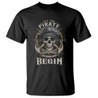 Funny Let The Pirate Shenanigans Begin T Shirt Vintage Captain Crossbones Freebooter - Wonder Print Shop