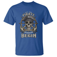 Funny Let The Pirate Shenanigans Begin T Shirt Vintage Captain Crossbones Freebooter - Wonder Print Shop