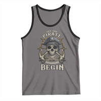Funny Let The Pirate Shenanigans Begin Tank Top Vintage Captain Crossbones Freebooter - Wonder Print Shop
