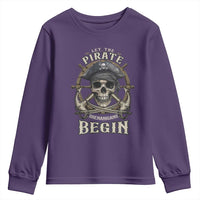 Funny Let The Pirate Shenanigans Begin Youth Sweatshirt Vintage Captain Crossbones Freebooter - Wonder Print Shop