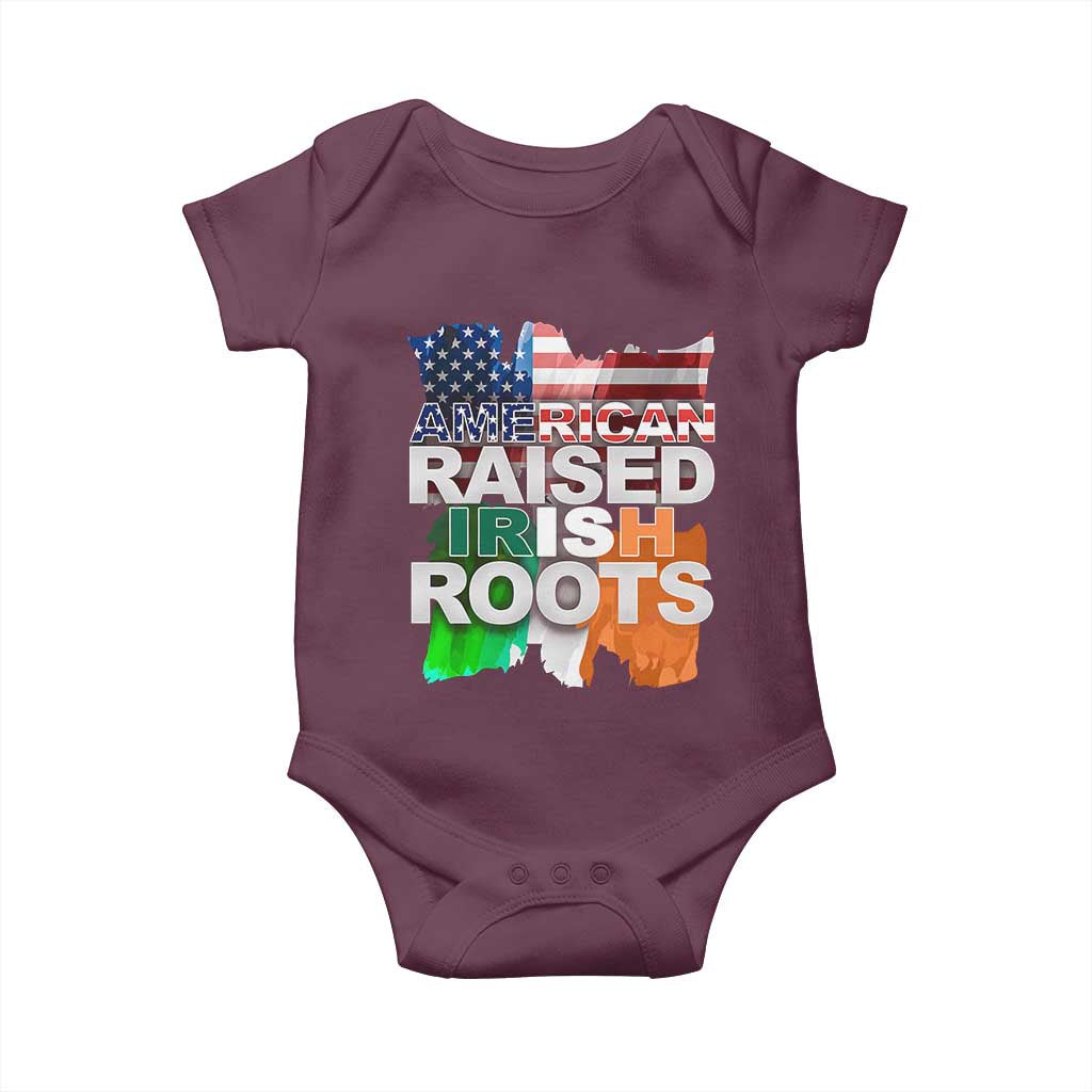 Irish American Baby Onesie American Raised Irish Roots St Patrick's Day