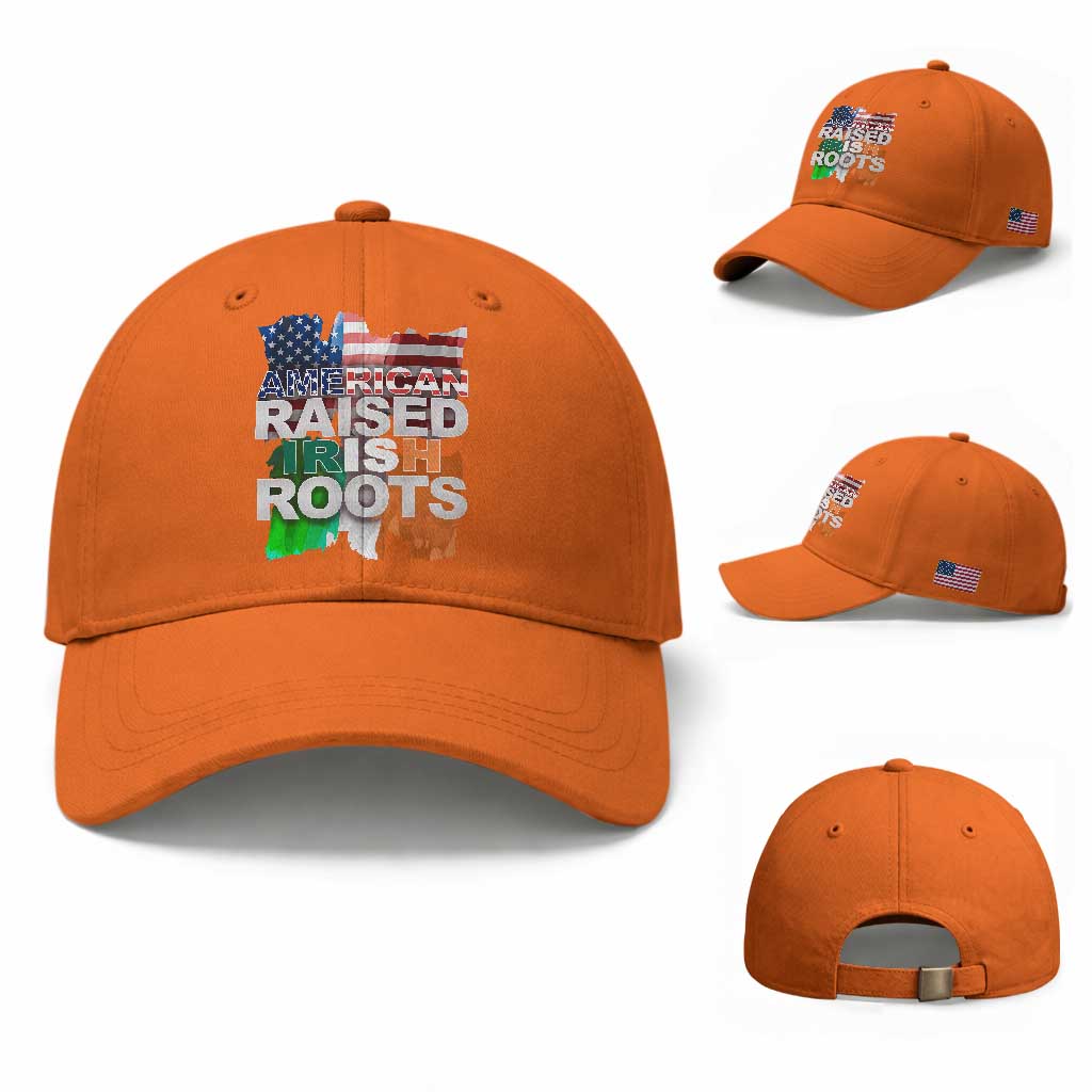 Irish American Baseball Cap American Raised Irish Roots St Patrick's Day
