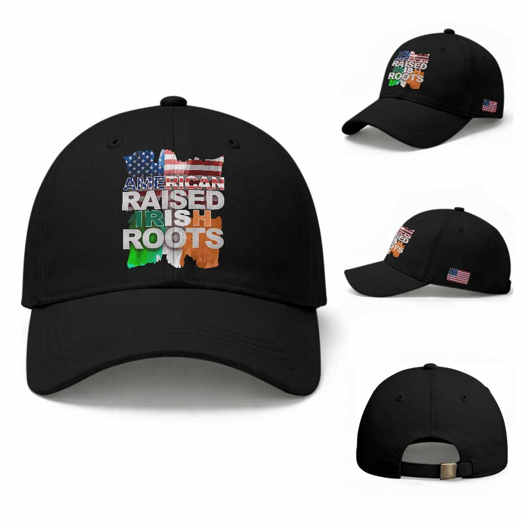 Irish American Baseball Cap American Raised Irish Roots St Patrick's Day