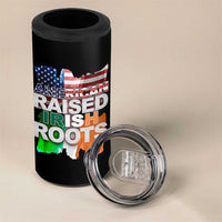 Irish American 4 in 1 Can Cooler Tumbler American Raised Irish Roots St Patrick's Day