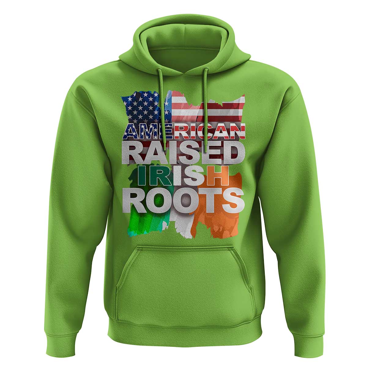 Irish American Hoodie American Raised Irish Roots St Patrick's Day