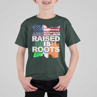Irish American T Shirt For Kid American Raised Irish Roots St Patrick's Day