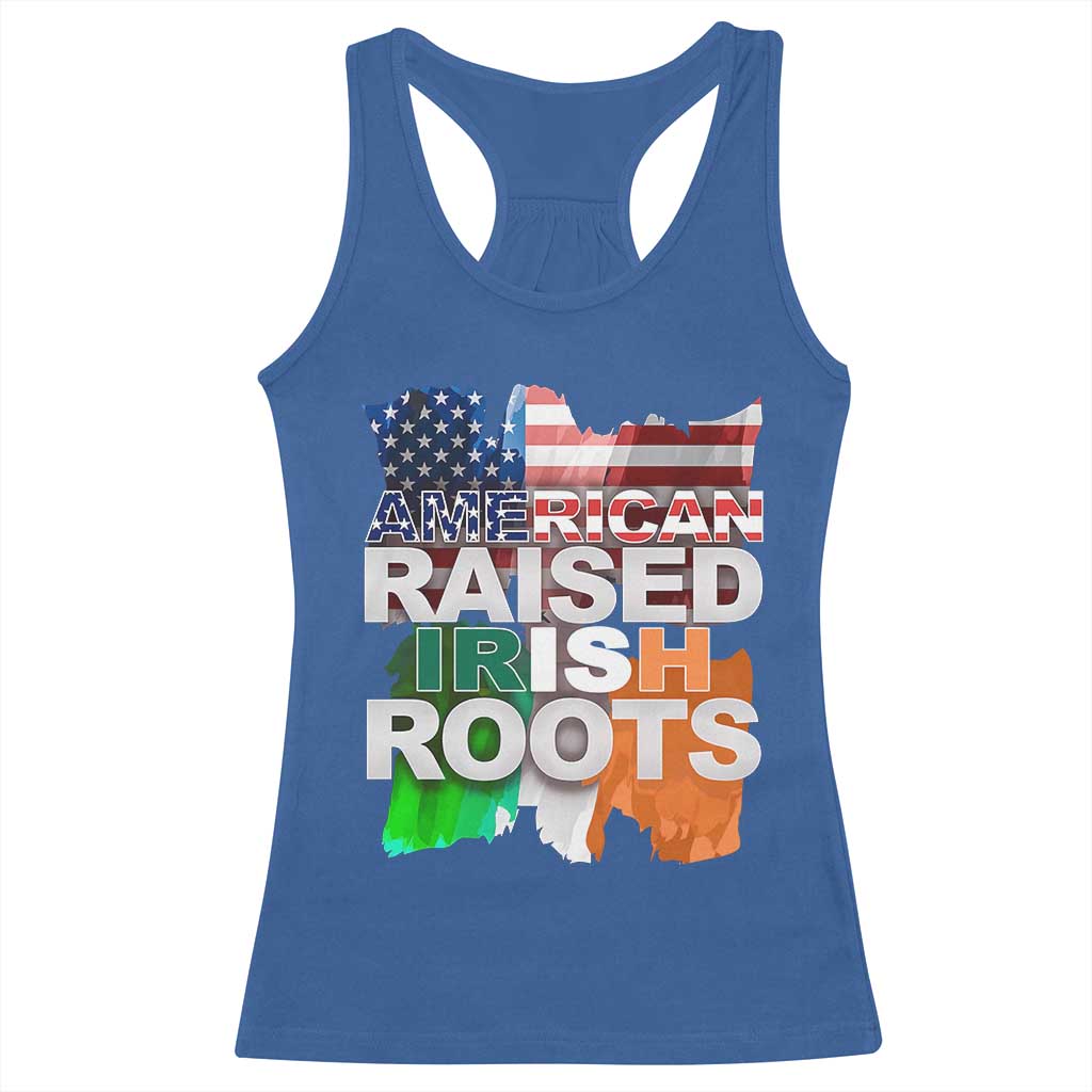 Irish American Racerback Tank Top American Raised Irish Roots St Patrick's Day