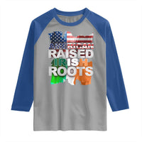Irish American Raglan Shirt American Raised Irish Roots St Patrick's Day