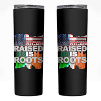 Irish American Skinny Tumbler American Raised Irish Roots St Patrick's Day