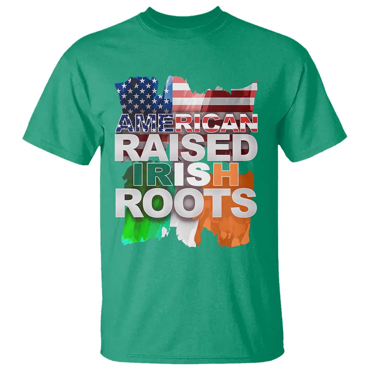 Irish American T Shirt American Raised Irish Roots St Patrick's Day